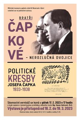 BRATŘI ČAPKOVÉ – NEROZLUČNÁ DVOJICE, POLITICKÉ KRESBY JOSEFA ČAPKA 1933-38